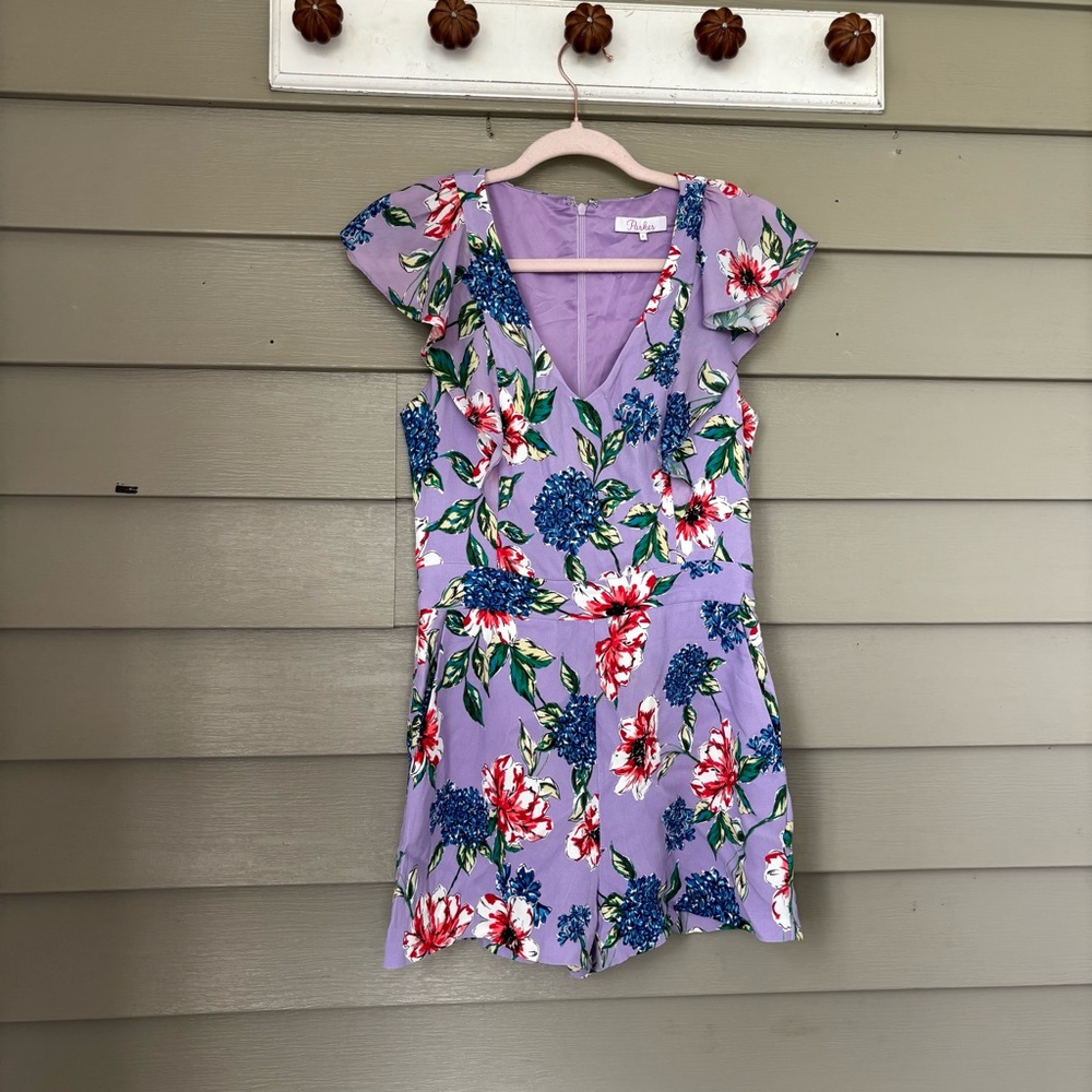 Parker Floral Jumpsuit in Purple